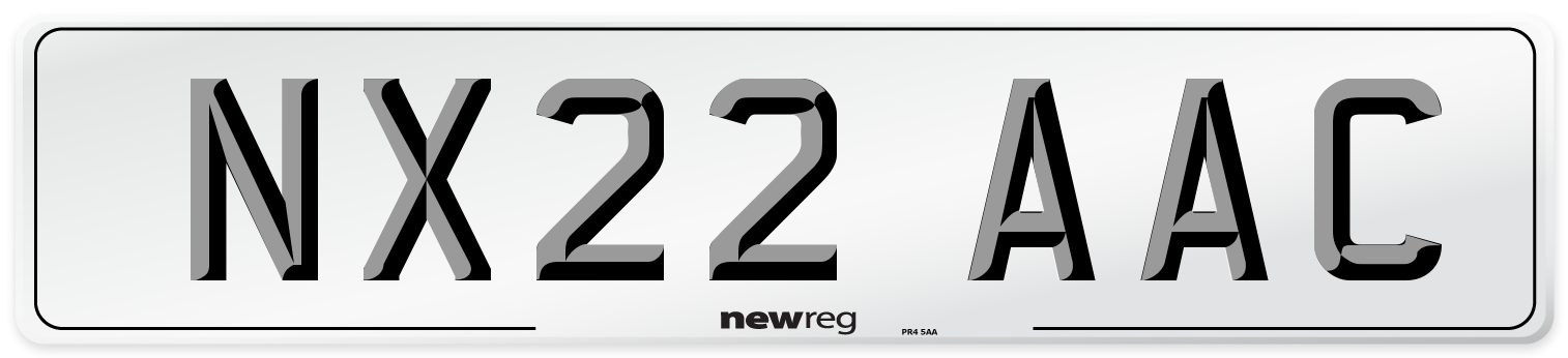 NX22 AAC Number Plate from New Reg
